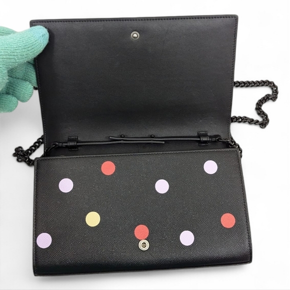 ✨️Authentic saint laurent multicolor Polka Dot Wallet on chain - Picture 5 of 15